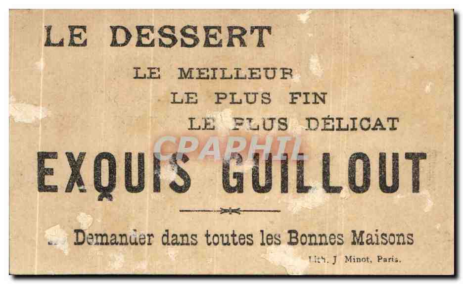 Chromo Biscuits Guillot Rue Rambuteau Paris Vendeur de journaux  — Rückseite