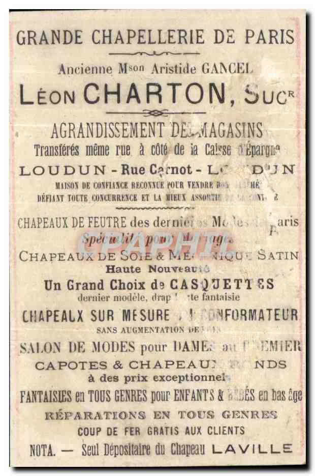Chromo Leon Charton Enfants Chasusure Loudun — Rückseite