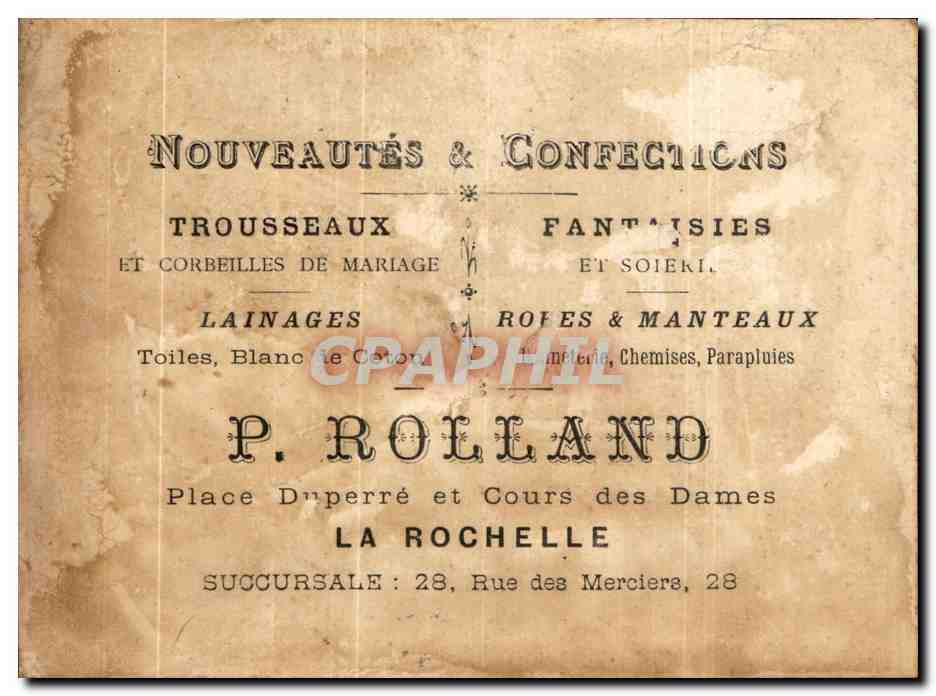 Enfants près d'une fontaine — P. Rolland — éditeur de nouveautés et confections — Rückseite