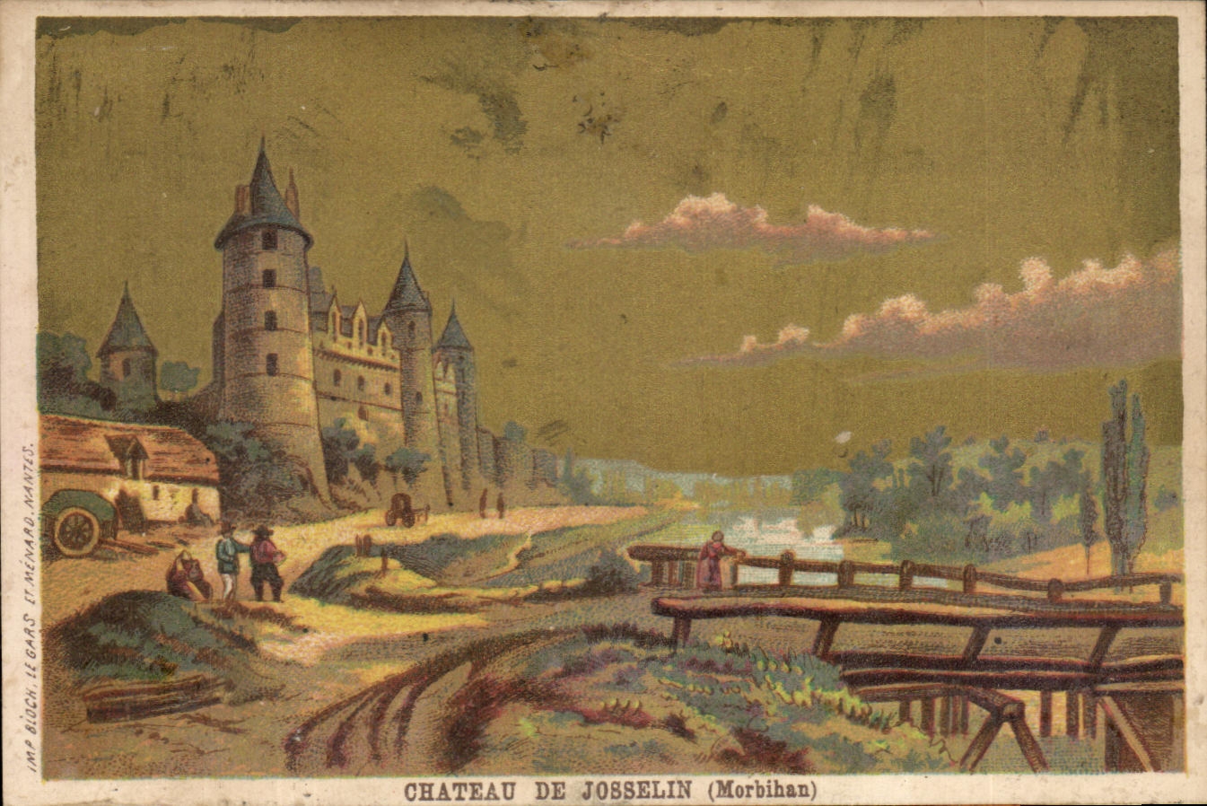 Chromo A la Grace de Dieu La Rochelle Rue du Palais Chateau de Josselin Morbihan