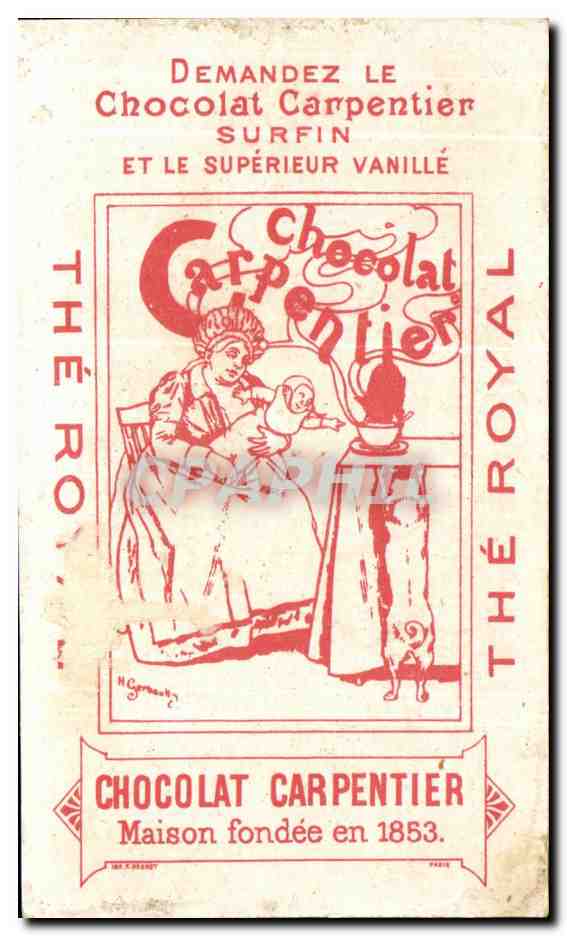 Chromo Chocolat Carpentier Militaria Soldats de plomb — Verso