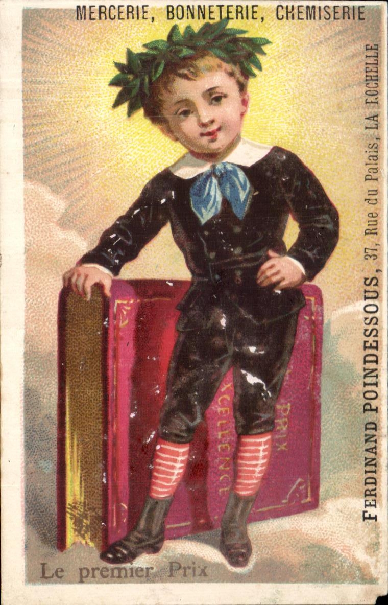 Chromo Ferdinand Poindessous Rue du Palais la Rochelle Enfant