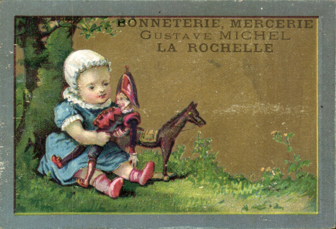 Chromo Bonneterie Mercerie Gustave Michel La Rochelle Enfant Clown 