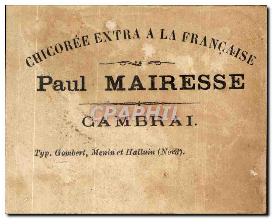 Chromo Paul Mairesse Cambrai  — Rückseite