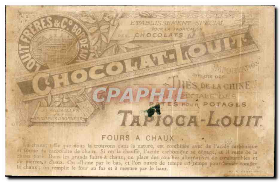 Kalkofen — Chocolat-Louit — Spezialbetrieb Chocolat-Louit, Bordeaux — Rückseite