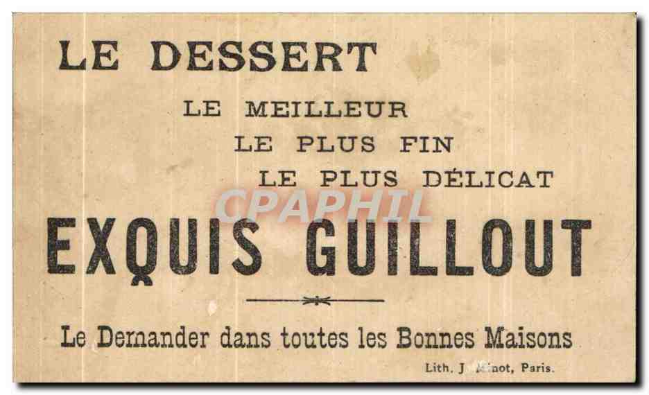 Chromo Equis Guillout Biscuits Rue Rambuteau Paris Militaria  — Rückseite