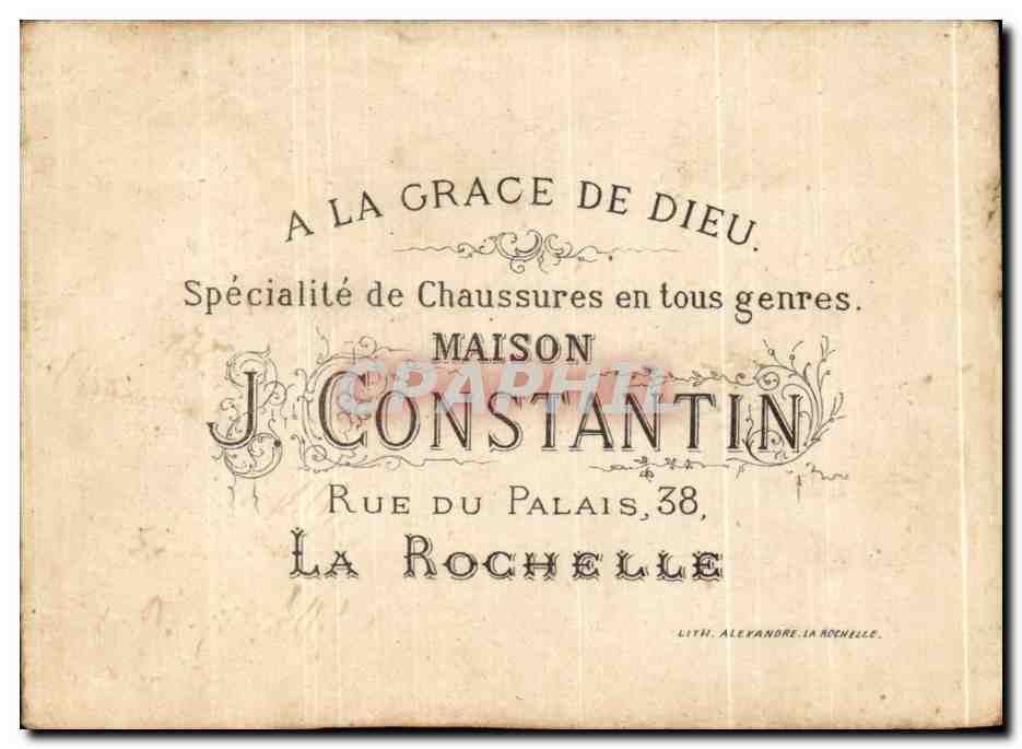 Chromo Maison Constantin Rue du Palais La Rochelle Enfants — Rückseite