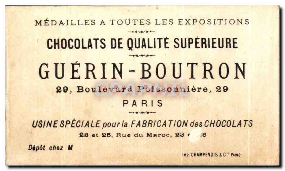 Chocolat Guérin-Boutron — Le dernier coup d'œil — éditeur Guérin-Boutron — Rückseite