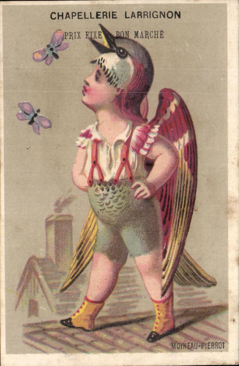 Chromo Chapellerie Larrignon La Rochelle Nouveau Pierrot 