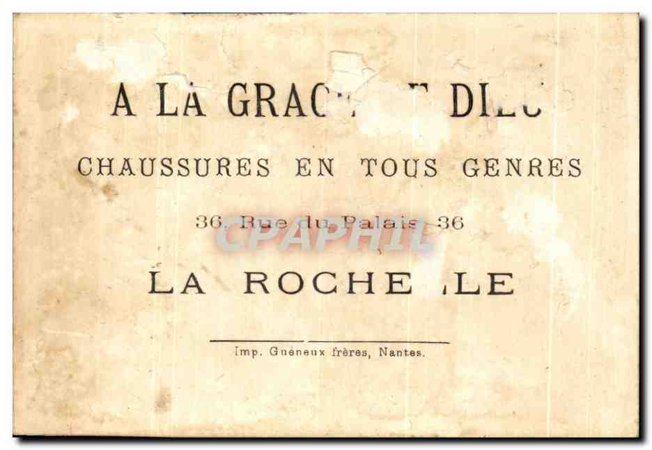 Chromo A la grace de Dieu Interieur auberge pres Chateaulin Finistere — Verso