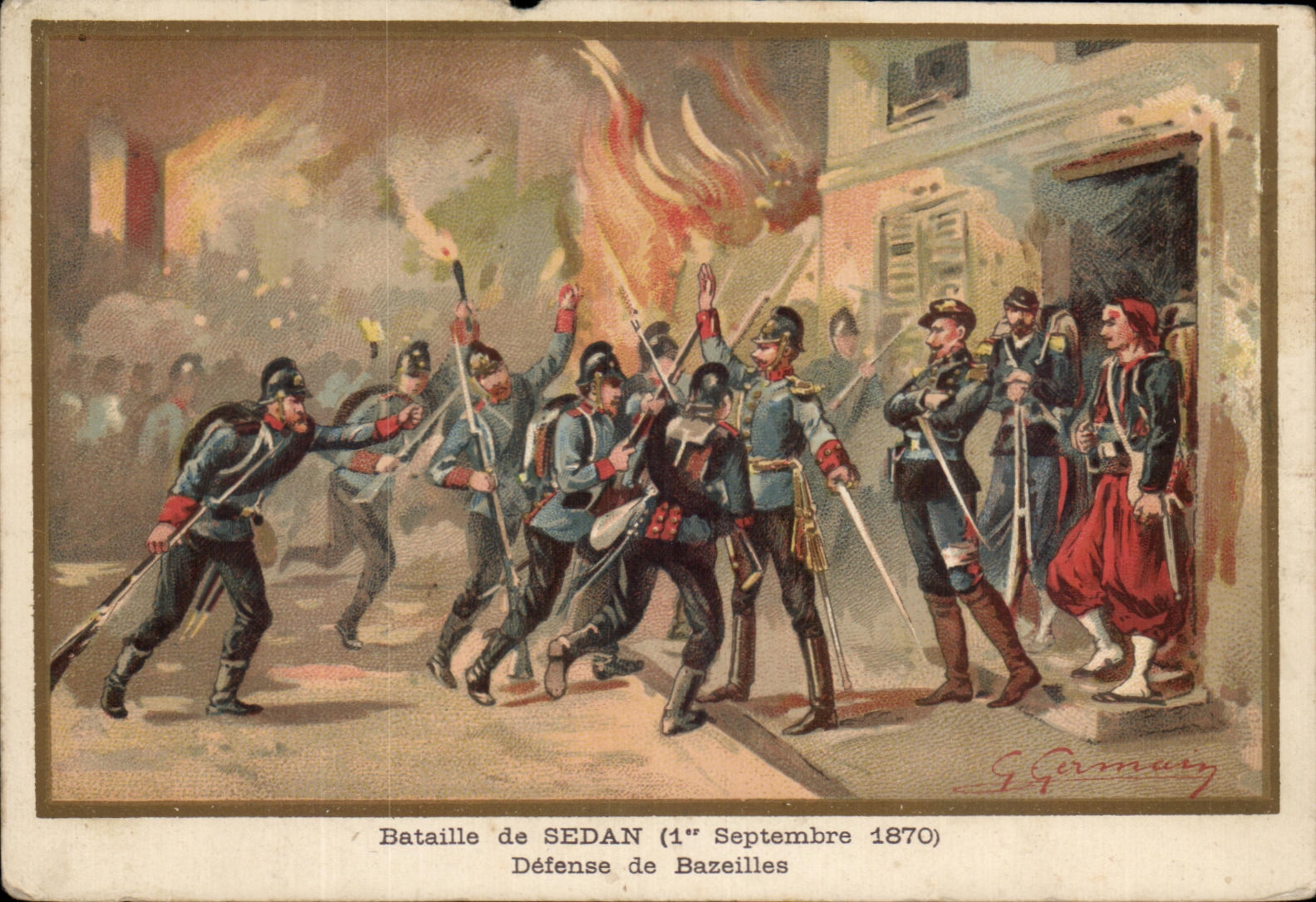 Image Bataille de Sedan 1870 Defense de Bazeilles Militaria 