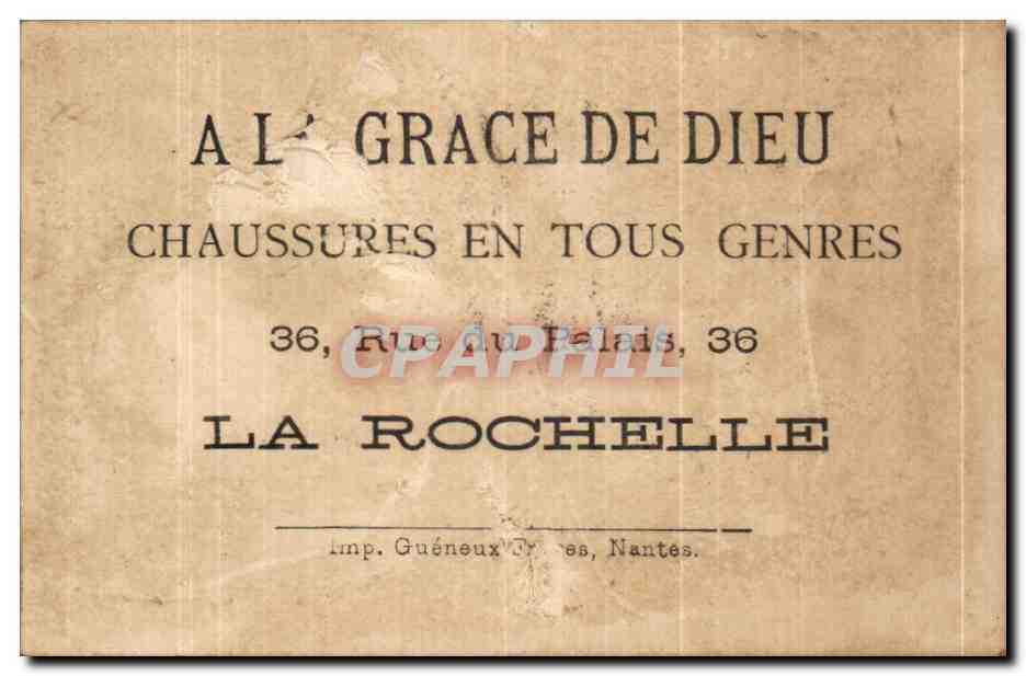 Chromo a la grace de Dieu La Rochelle Le lunch Chat — Rückseite