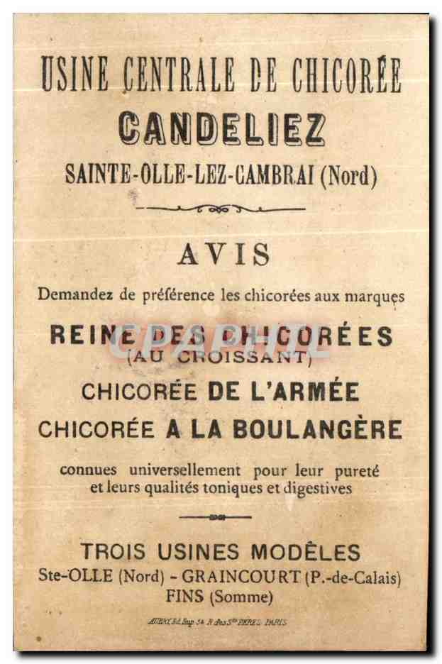 Chromo Candeliez Sainte Olle Les Cambrai Un remede mal accueilli Perroquet  — Rückseite