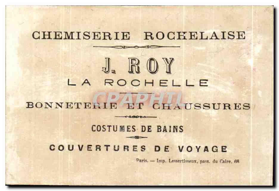 Chromo Chemiserie rochelaise Roy Fleurs  — Back
