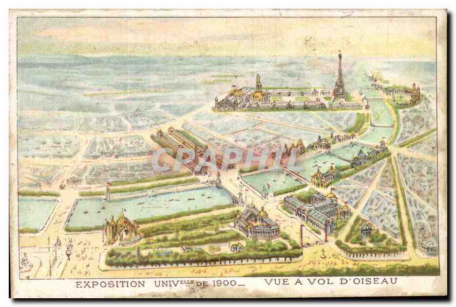 Exposition Universelle de 1900 — Vue à vol d'oiseau — Graphphil