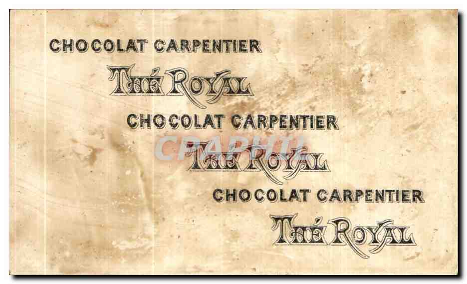 Chromo Chocolat Carpentier The Royal — Rückseite