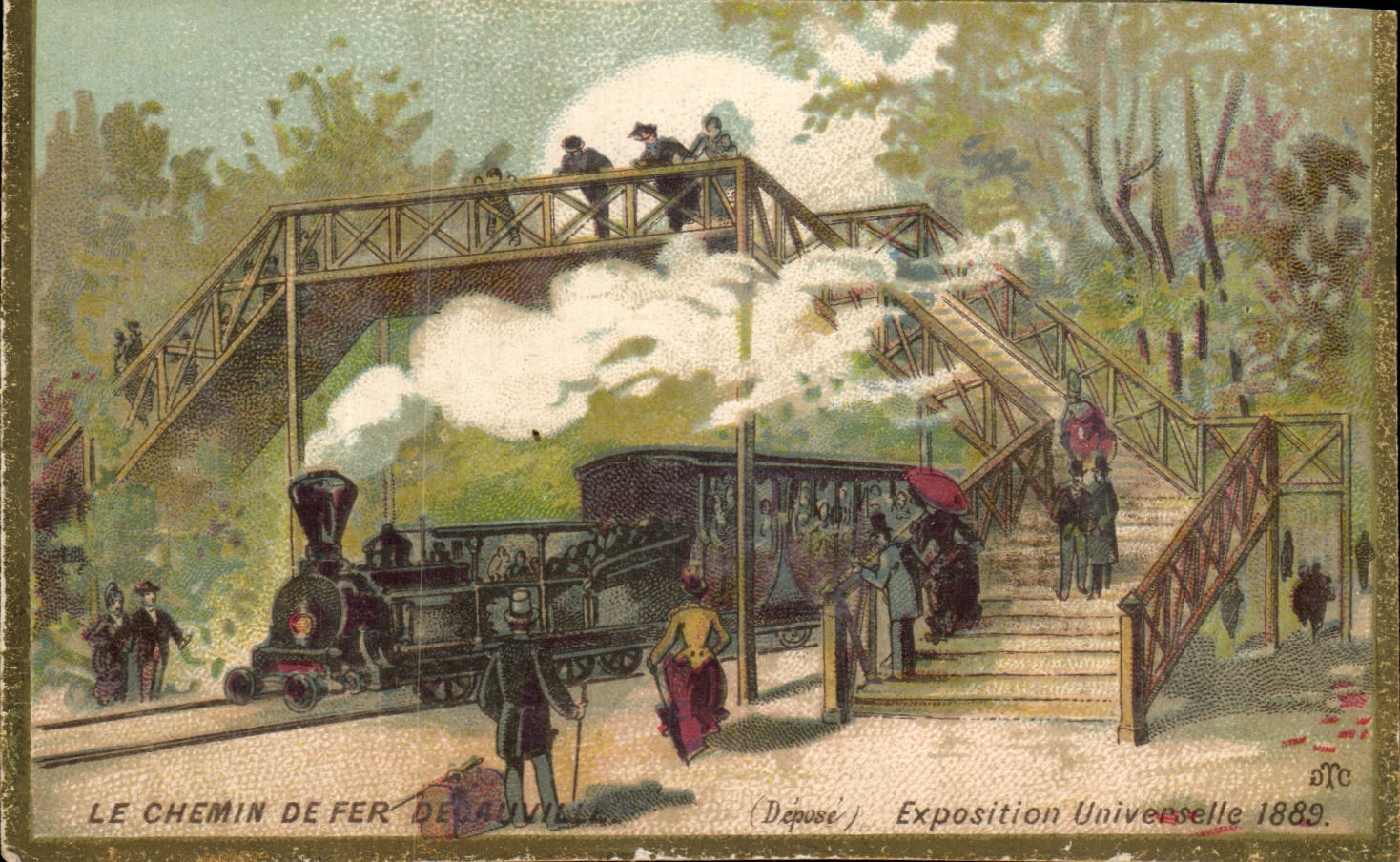 Die Stadtbahn — Haltestelle — Weltausstellung 1889