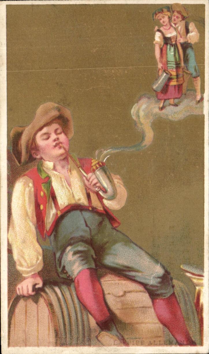 Chromo Enfant a la pipe