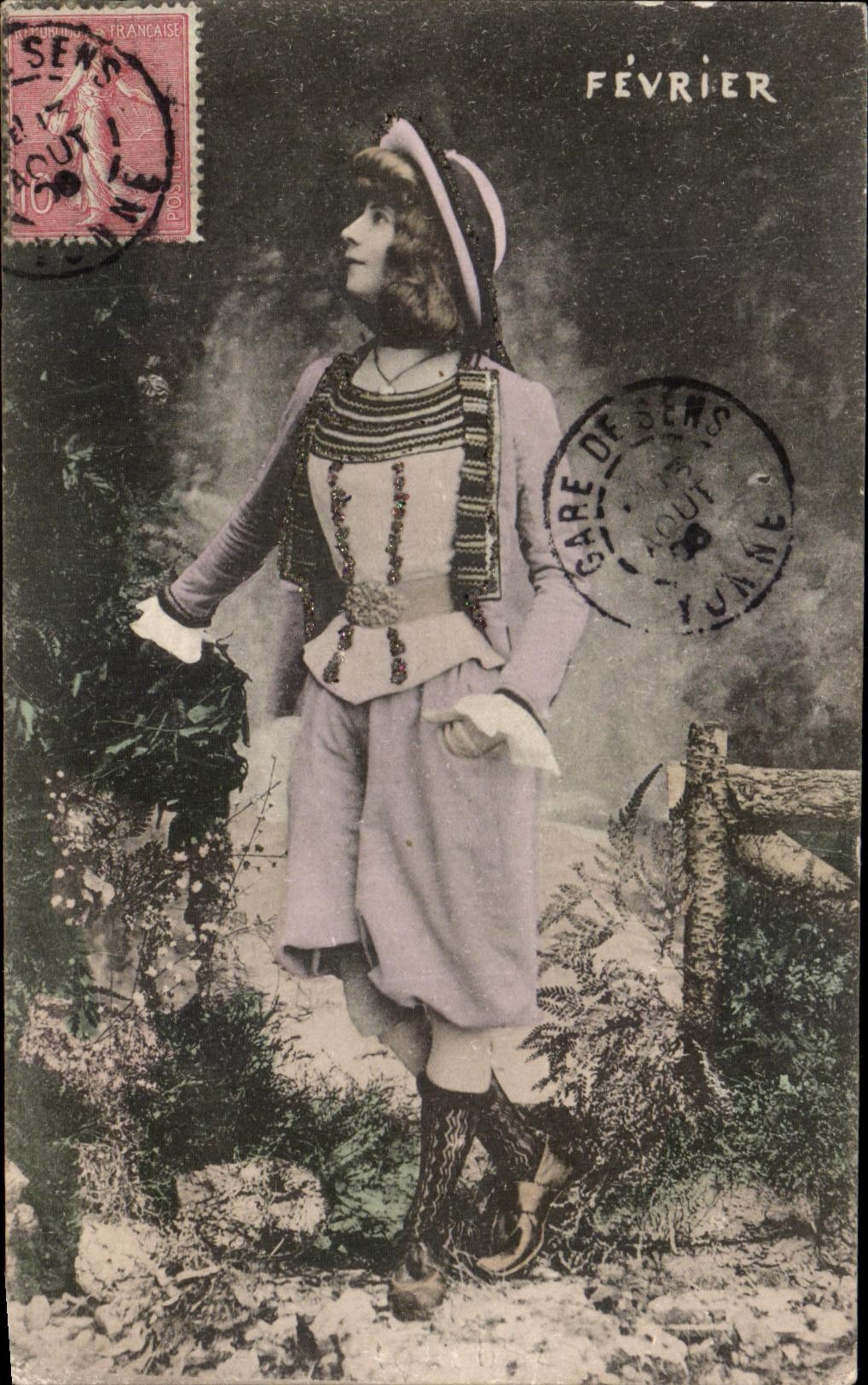 Février — Gare de Sens — éditeur inconnu, n° de série non visible
