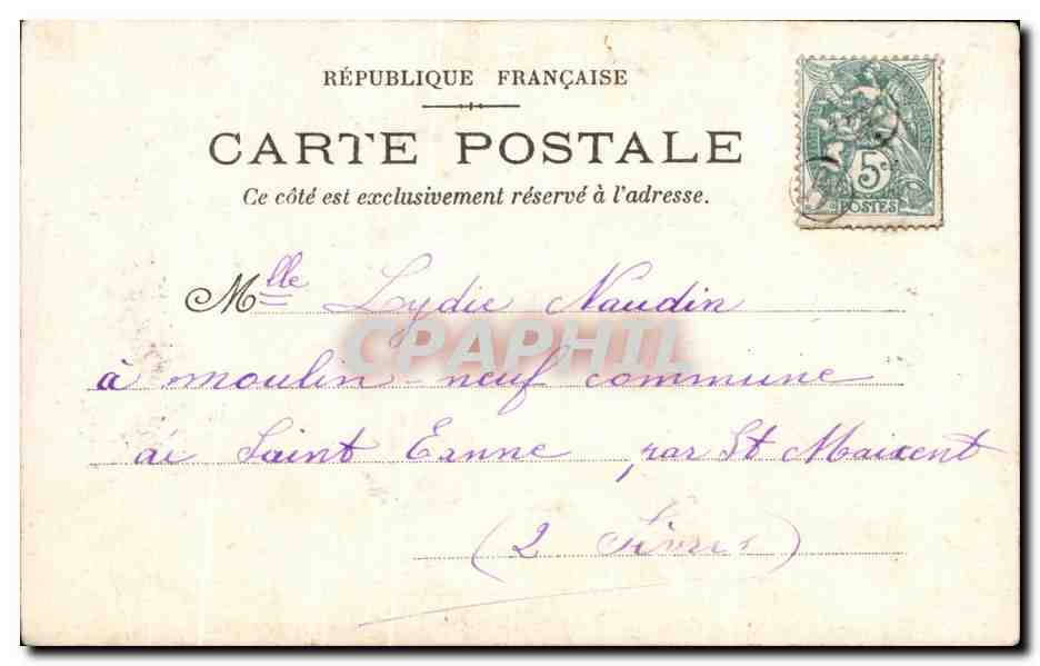 CPA Fantaisie Fleurs Violette  — Verso
