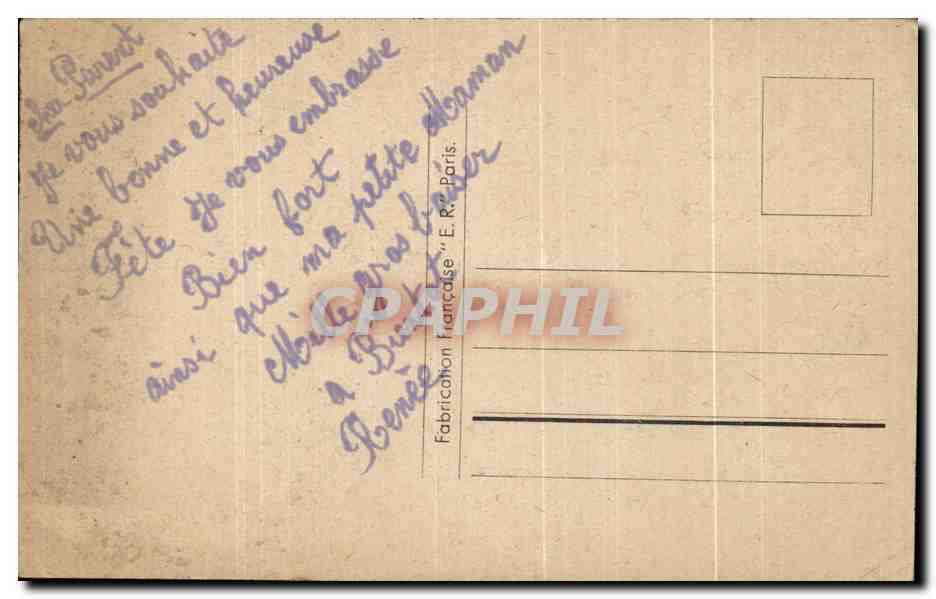 CPA Fantaisie Fleurs  — Verso