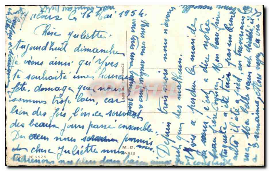 CPA Fantaisie Fleurs — Verso