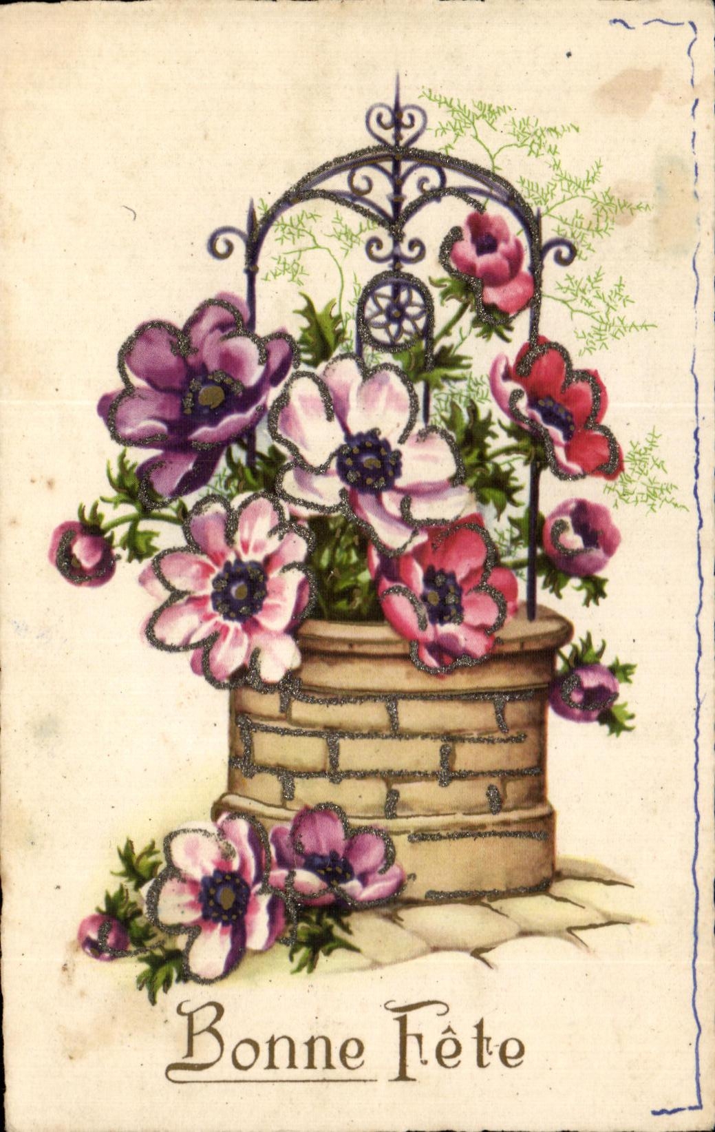 CPA Fantaisie Fleurs