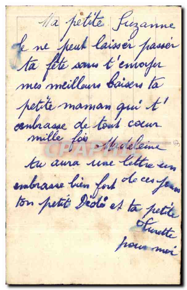 CPA Fantaisie Fleurs — Rückseite