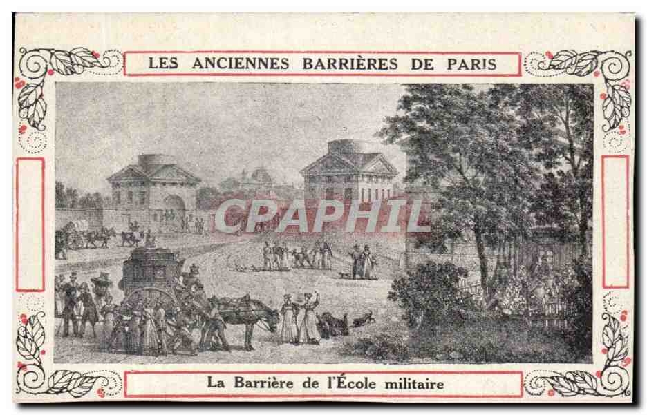 Les anciennes barrières de Paris — La Barrière de l'École militaire — éditeur non visible