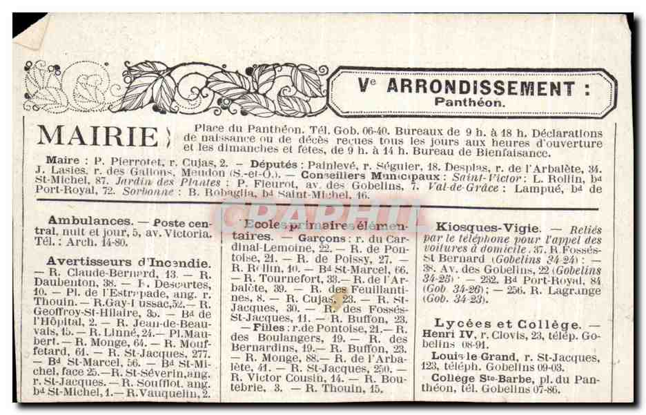 Image Les anciennes barrieres de paris Barriere Sainte Marie  — Rückseite