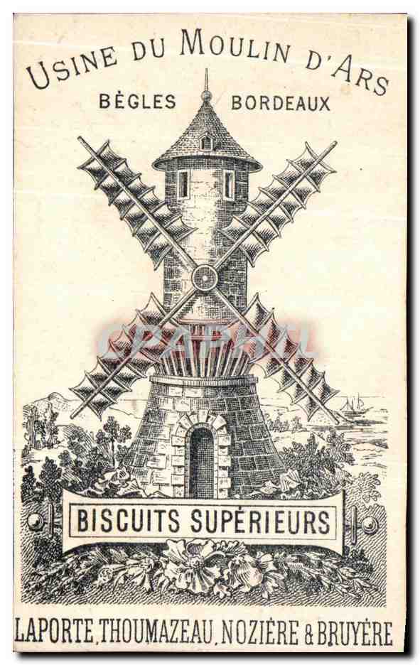 Chromo Biscuits laporte Thoumazeau Noziere Buryerre Bordeaux Moulin Amethiste  — Rückseite