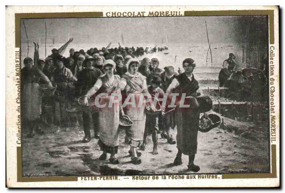 Péten-Pennin — Retour de la Pêche aux Huîtres — Collection du Chocolat Moreuil