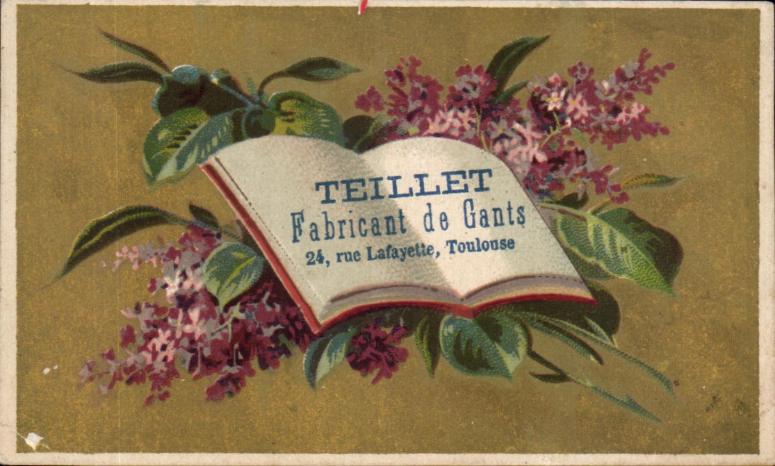 Chromo Teillet Toulouse Fleurs
