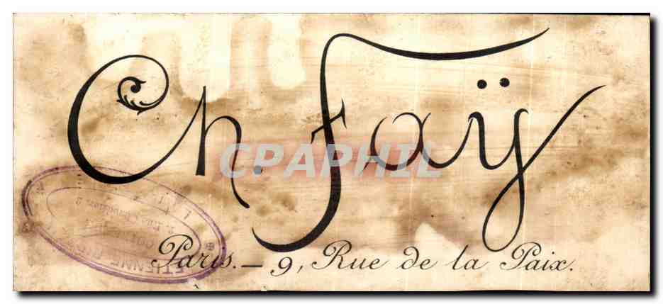 Fée dans un jardin — illustration publicitaire — Ch. Fay, 9 Rue de la Paix — Reverso
