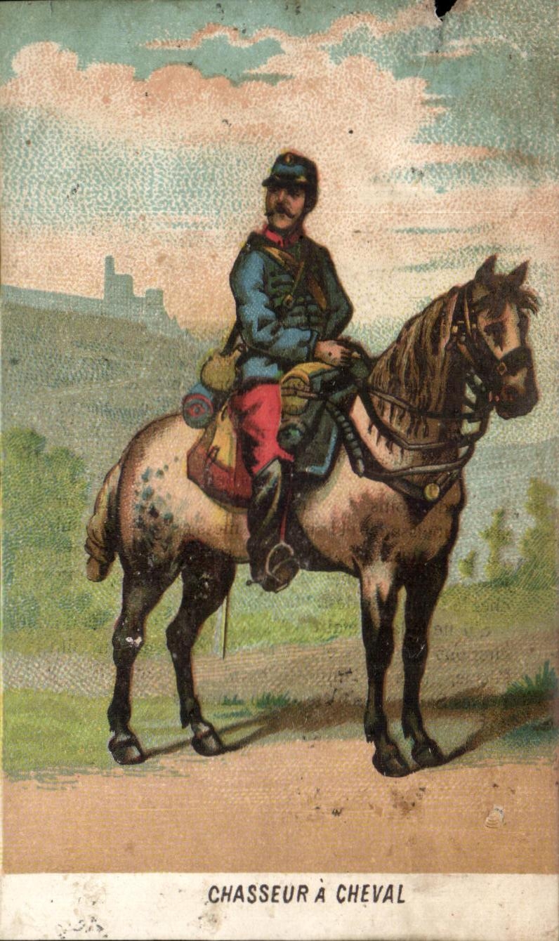 Chromo Chasseur a cheval Militaria 