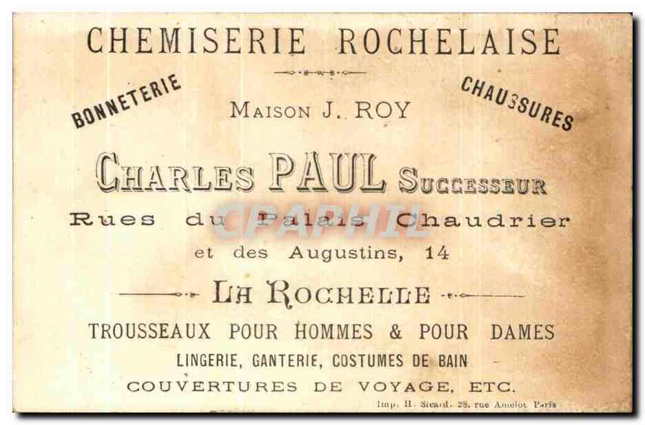 Chromo Charles Paul La Rochelle Libelleuse Enfant Insecte — Rückseite