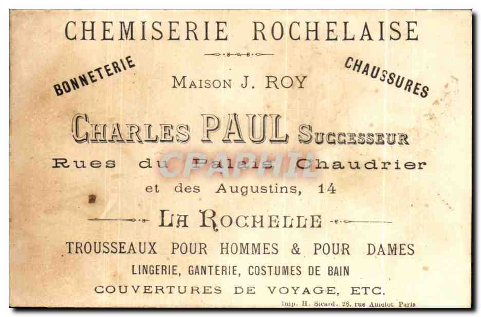 Le Papillon — Pas Bredouille — Maison J. Roy, Charles Paul Successeur, Paris — Reverso