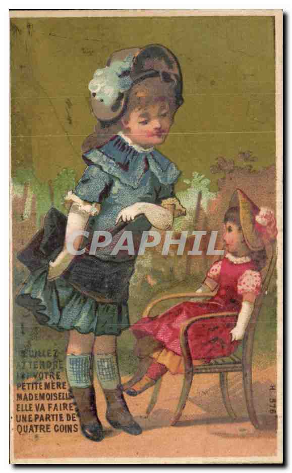 Chromo Pontvert La Rochelle Enfant Poupee