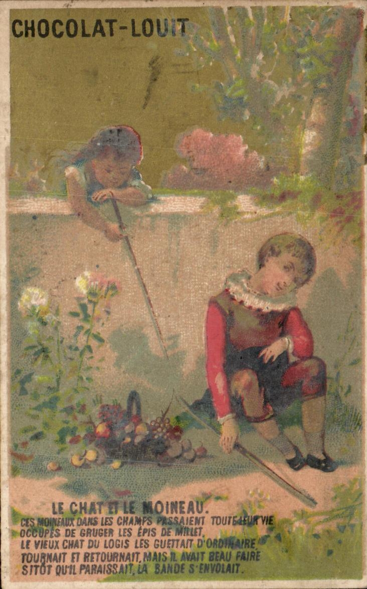 Le Chat et le Moineau — Chocolat-Louït — Louit Frères & C° Bordeaux