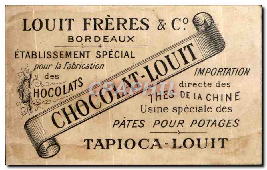 Le Chat et le Moineau — Chocolat-Louït — Louit Frères & C° Bordeaux — Rückseite