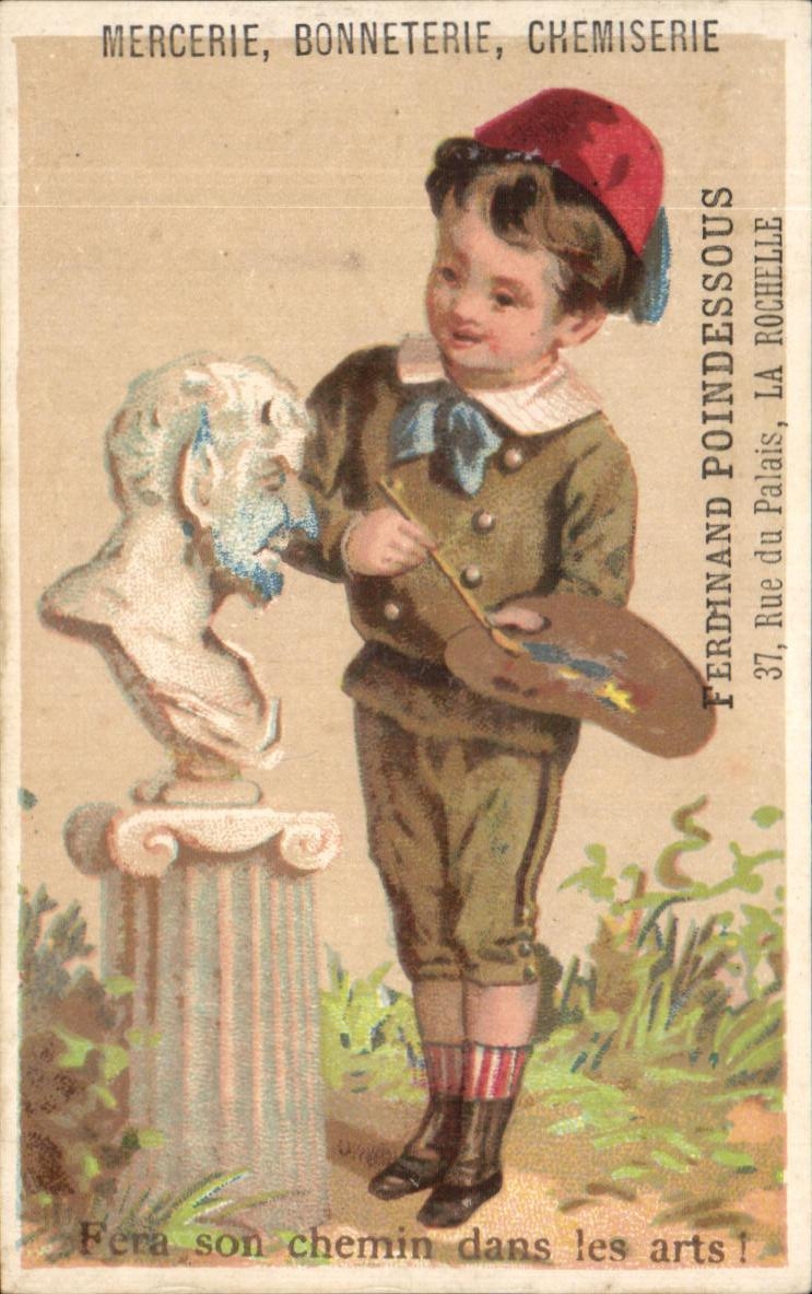 Chromo Ferdinand Poindessous Rue du palais La Rochelle Enfant