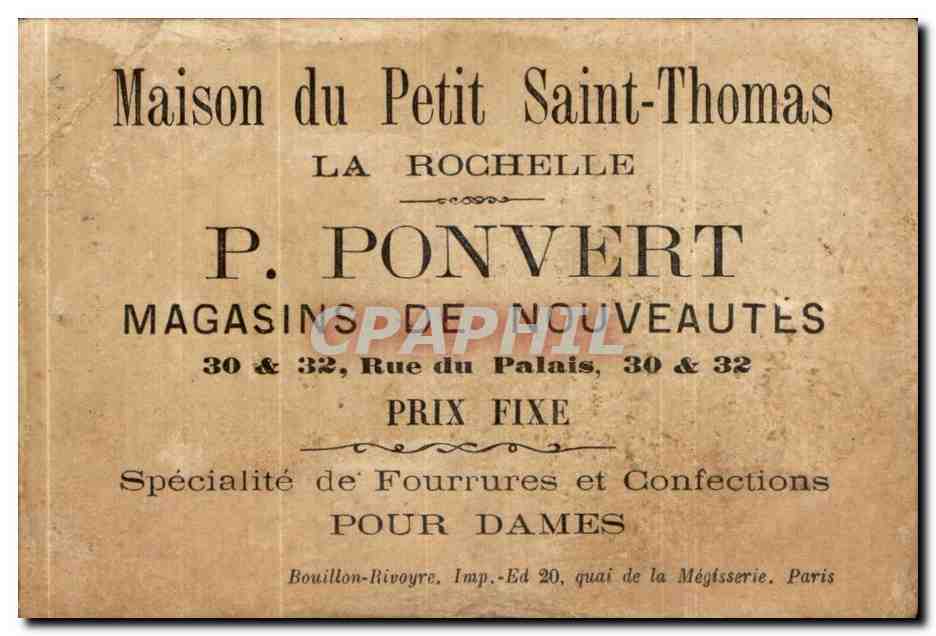 Haus des PETIT SAINT-THOMAS — La Rochelle — P. PONVERT — Rückseite