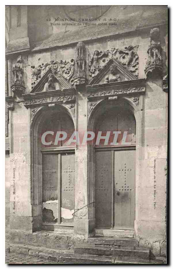 Montfort-l'Amaury (S.-&-O.) — Zijdeur van de kerk (zuidkant) — J. Berot - Montfort-l'Amaury