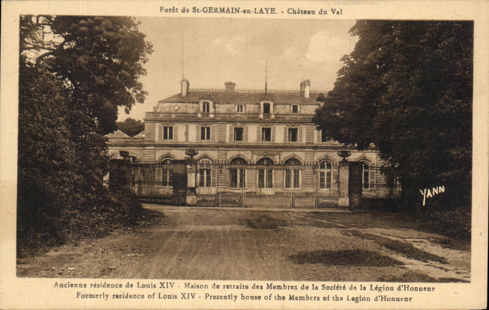 CPA Foret de St Germain en Laye Chateau du Val Ancienne residence de Louis XIV Maison de retraite legion d'honneur