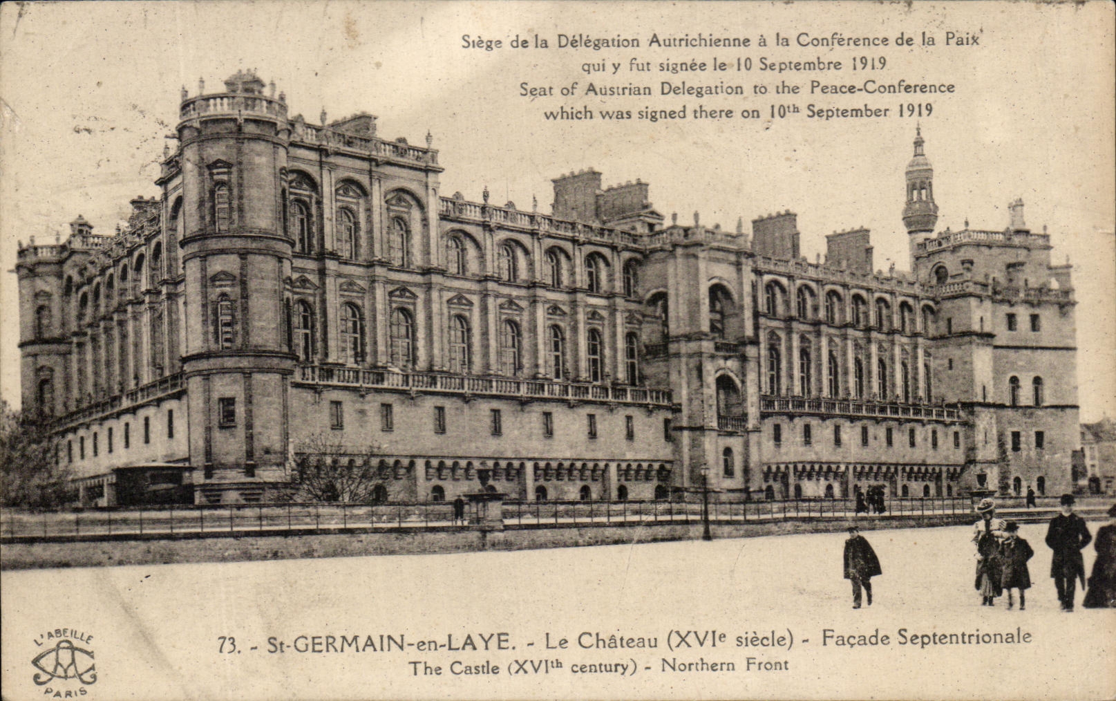 Antike Ansichtskarte St Germain en Laye Der Schloss Nordfassade