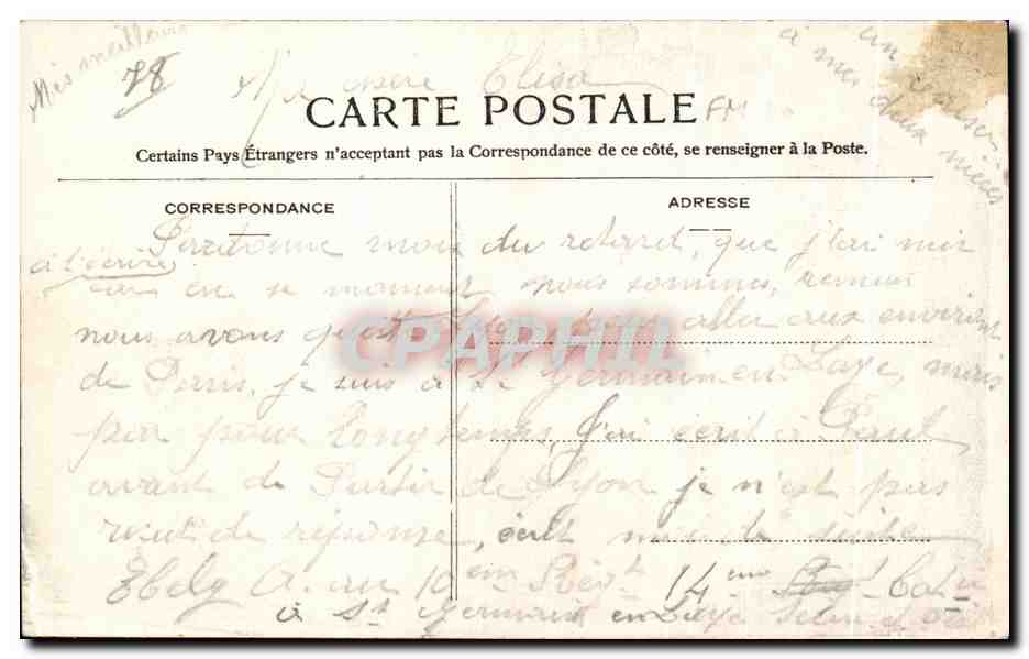 Saint-Germain-en-Laye — Le Château — Éditeur P. L. M. n°7 — Reverso