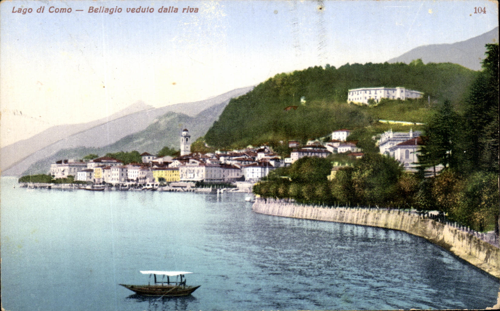 CPA Lago di Como Bellagio Veduto Della Riva