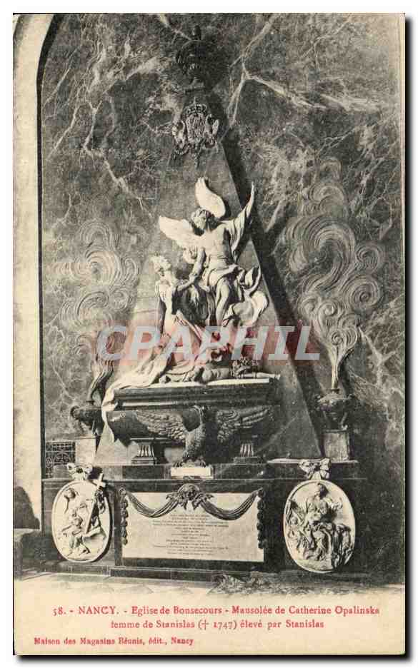 CPA Nancy Eglise De Bonsecours Mausolee de Catherine Opalinska femme de Stanislas eleve par Stanislas