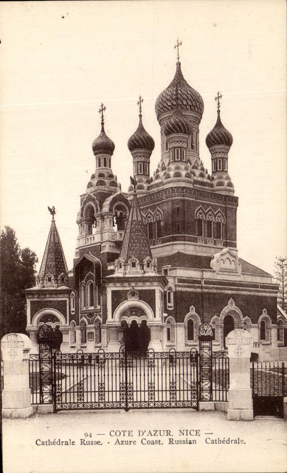 CPA Cote D'Azur Nice Cathedrale Russe Russie