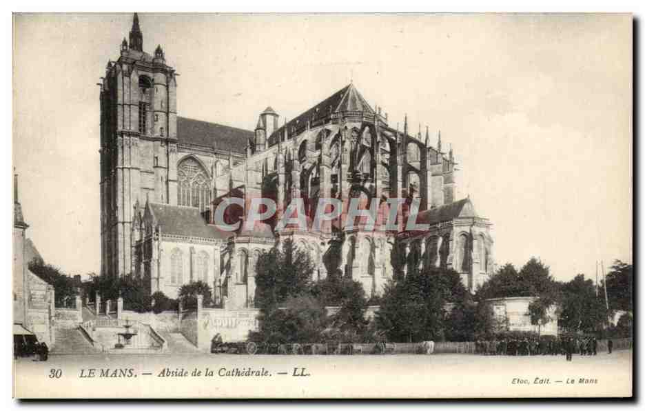 Le Mans — Abside de la Cathédrale — Éloc, Édit. — Le Mans